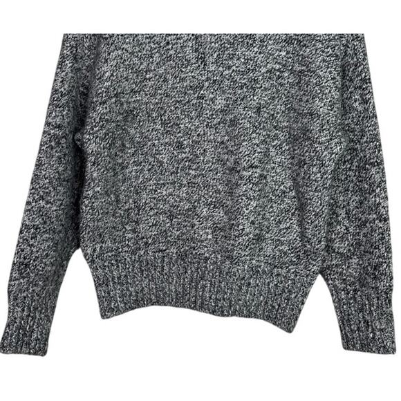 Zara Alpaca Wool Long Sleeve High Turtleneck Speckled Sweater Ribbed Hem S Grey - Picture 4 of 16